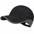 Schwarze Baseballkappe mit Netzeinsatz und Klettverschluss