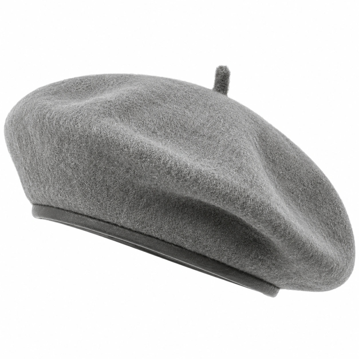 Grauer Damen-Filz-Beret in Einheitsgröße