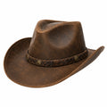 Cowboyhut Braun mit Geflochtenem Hutband