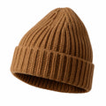 Klassische Strickmütze in Braun