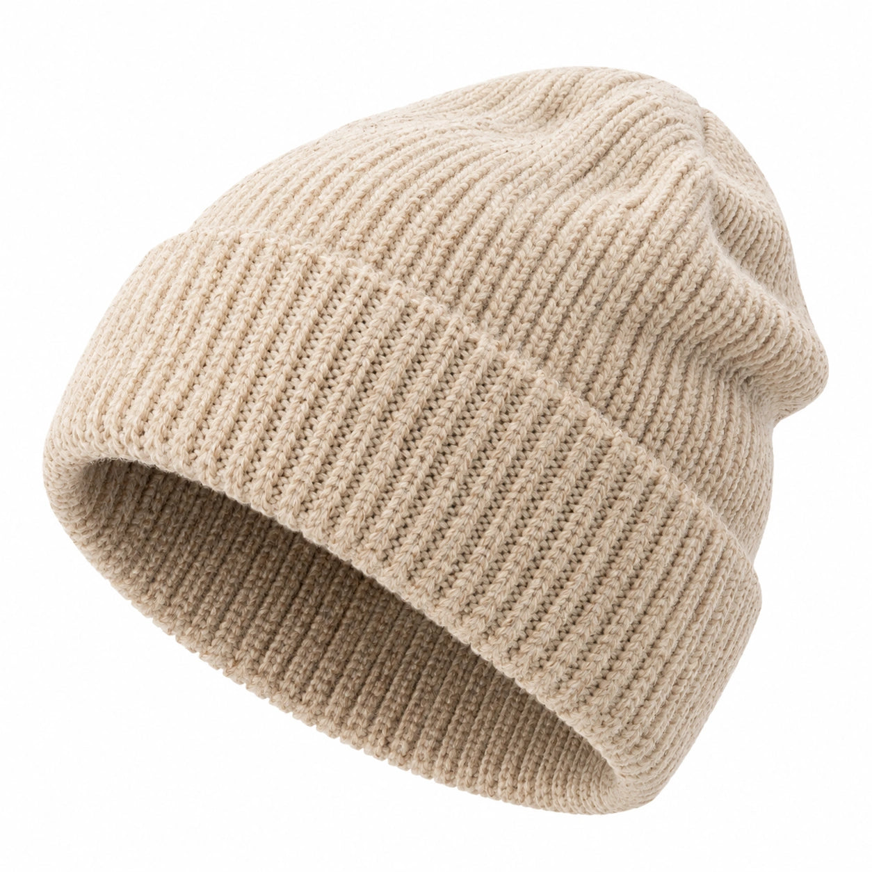 Unisex Strickmütze Beanie Beige