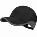 Schwarze Baseballkappe mit Netzeinsatz und Klettverschluss