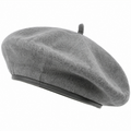 Grauer Damen-Filz-Beret in Einheitsgröße