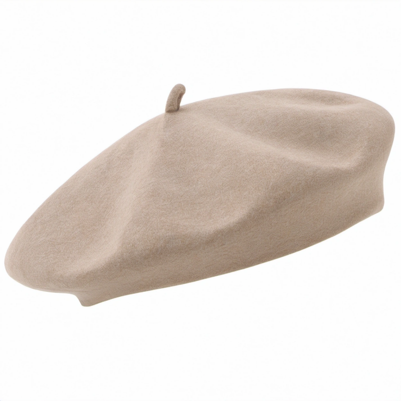 Damen Baskenmütze Einheitsgröße Beige