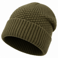 Unisex Strickmütze Olivgrün