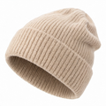 Unisex Strickmütze Beanie Beige