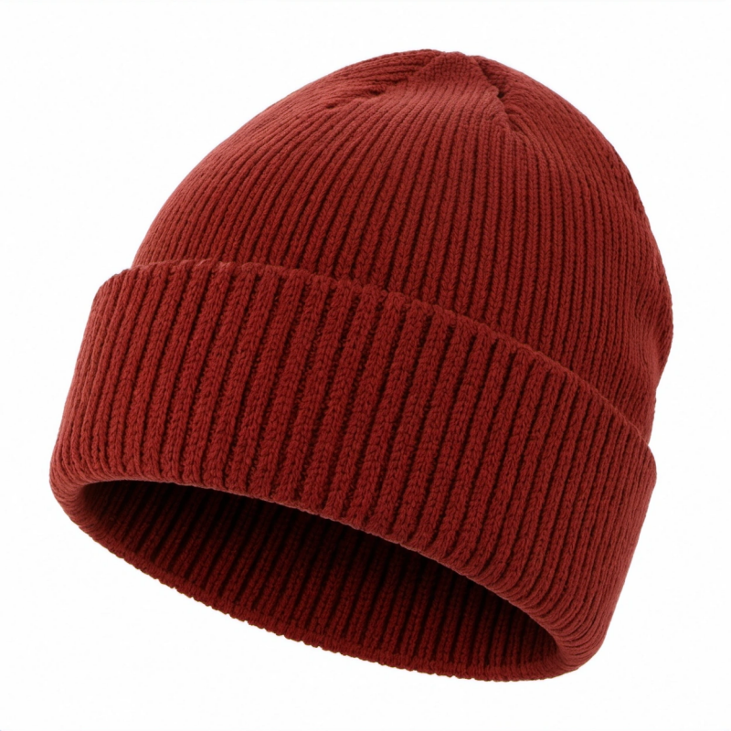 Unisex Strickmütze Einheitsgröße Rot